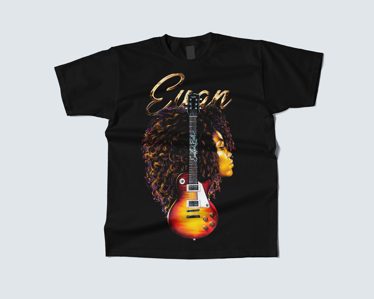 Evan Nicole Bell black short sleeve T-shirt frontal view